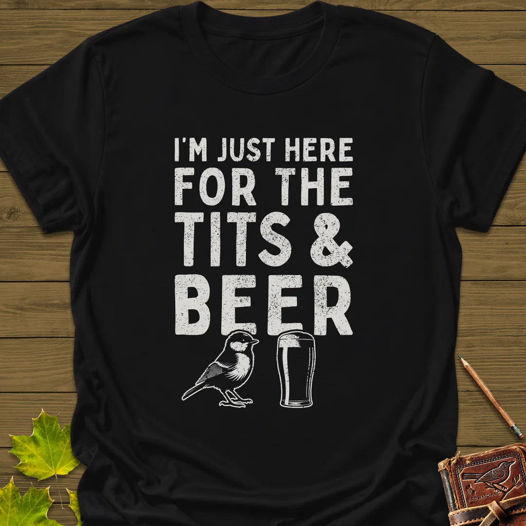 Tits and Beer T-Shirt in Black