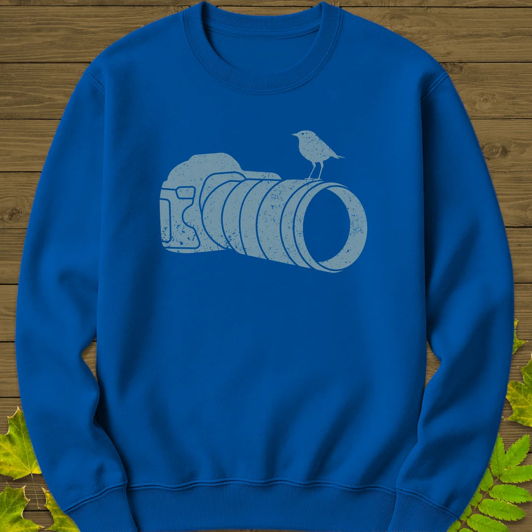 Retro Bird Photography Sweatshirt in Royal