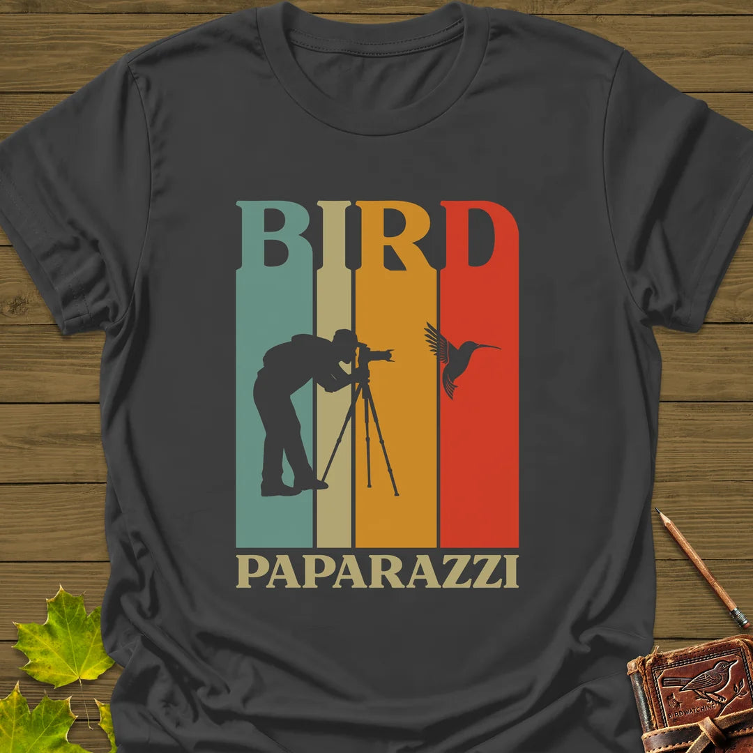 Bird Paparazzi T-Shirt in Charcoal