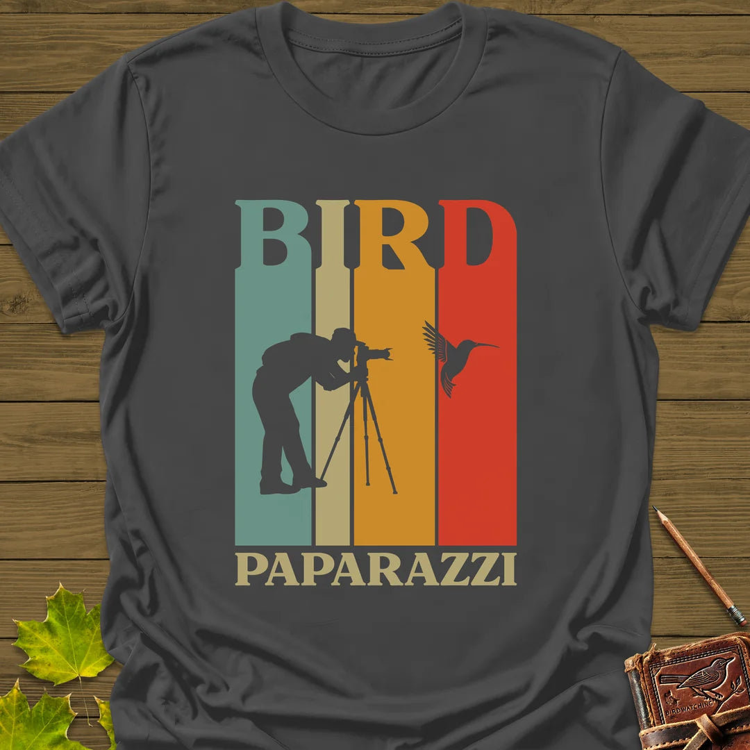Bird Paparazzi T-Shirt in Charcoal