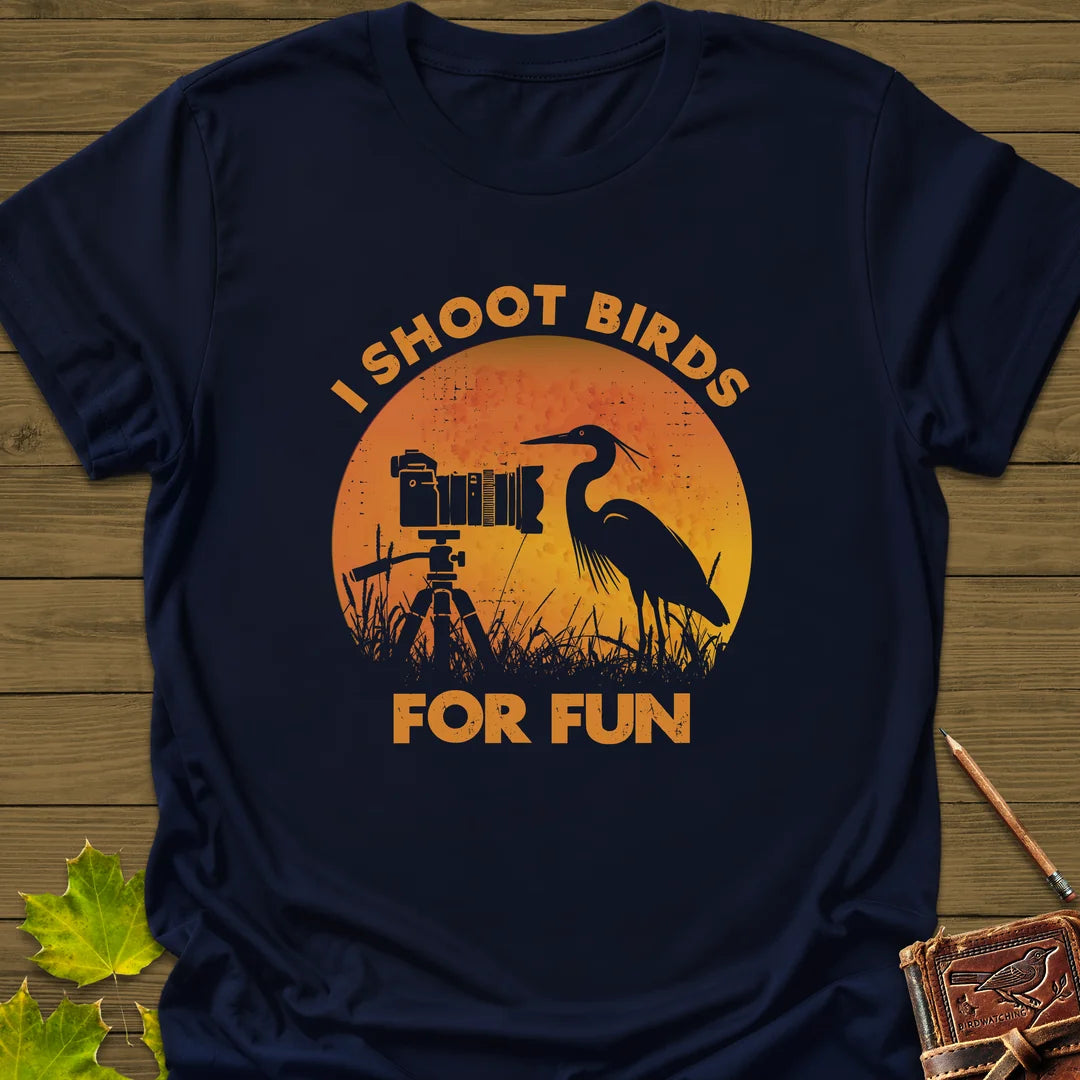 I Shoot Birds T-Shirt in Navy