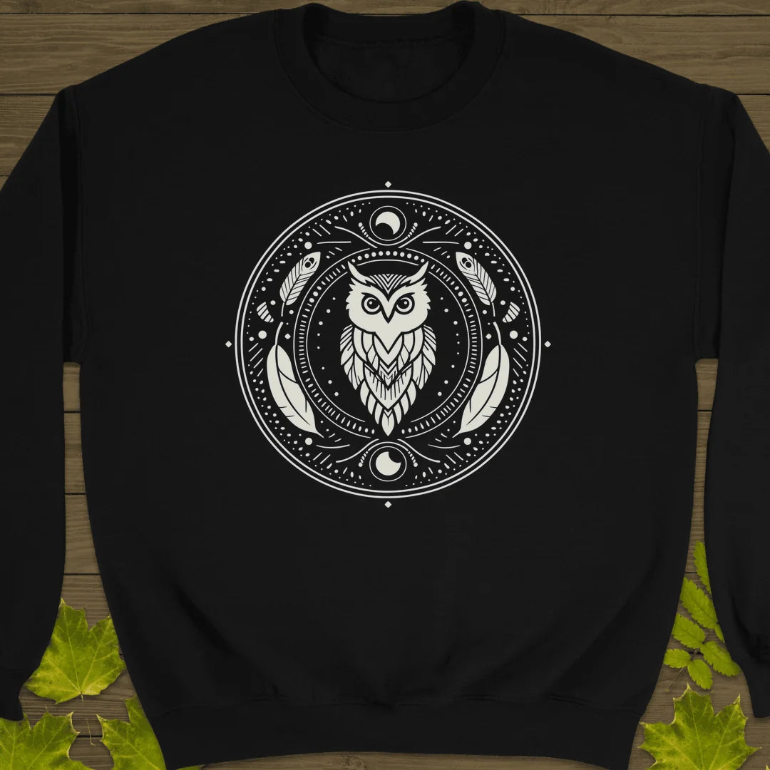 Nocturnal Wisdom Sweatshirt in Black