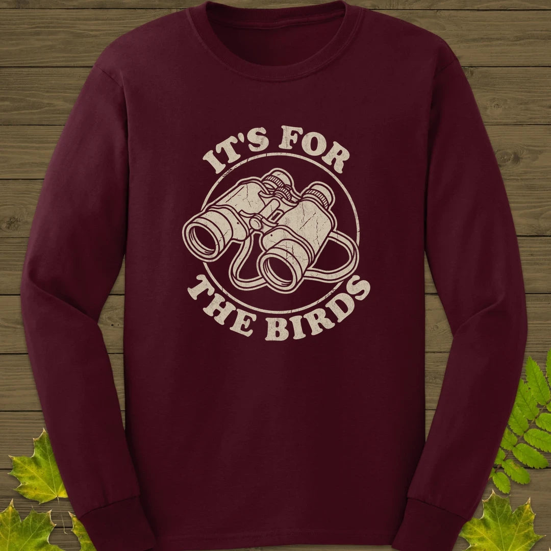 For The Birds Long Sleeve Maroon