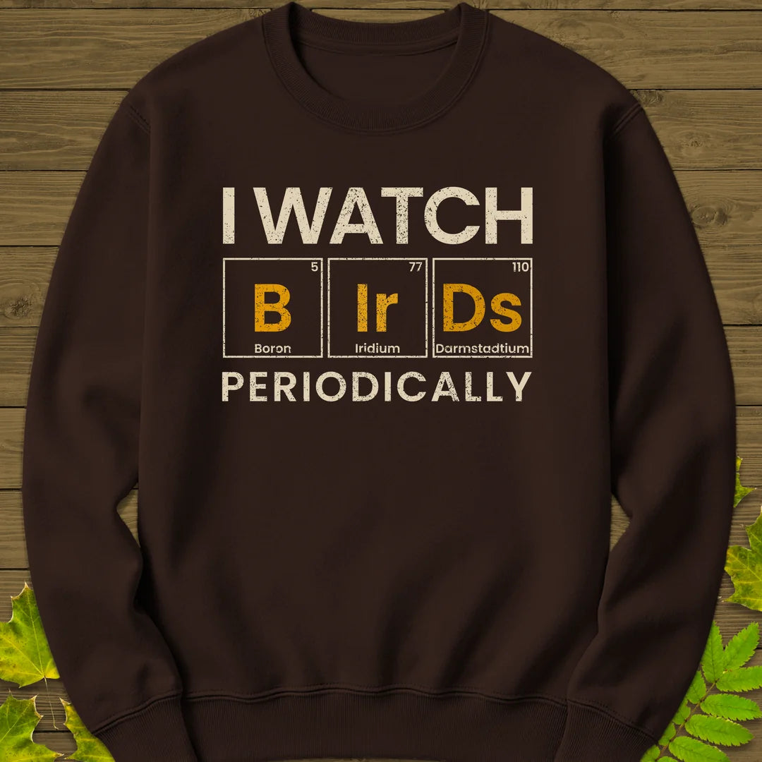 Watch Birds Periodically Sweatshirt in Dark Chocolate