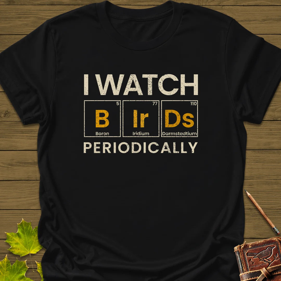 Watch Birds Periodically T-Shirt in Black