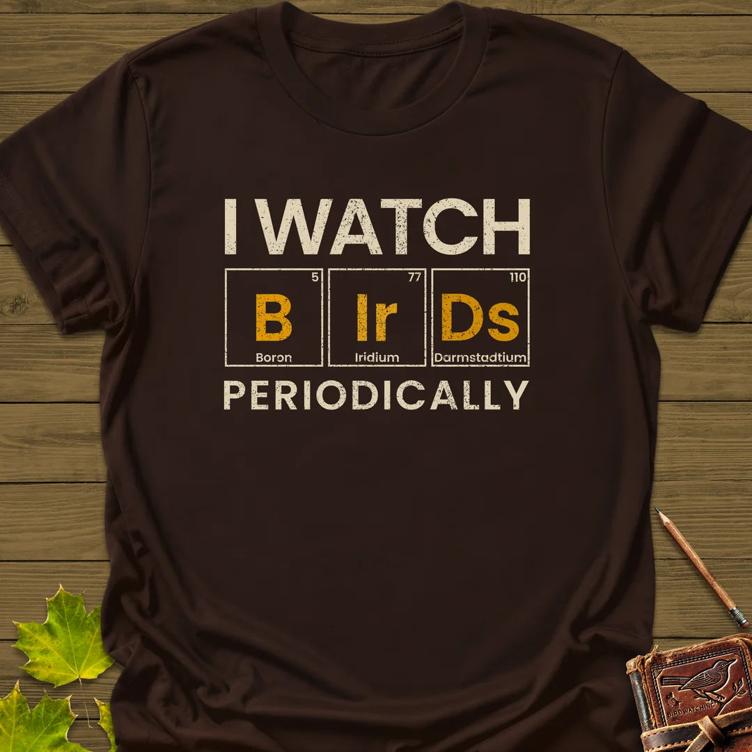 Watch Birds Periodically T-Shirt in Dark Chocolate