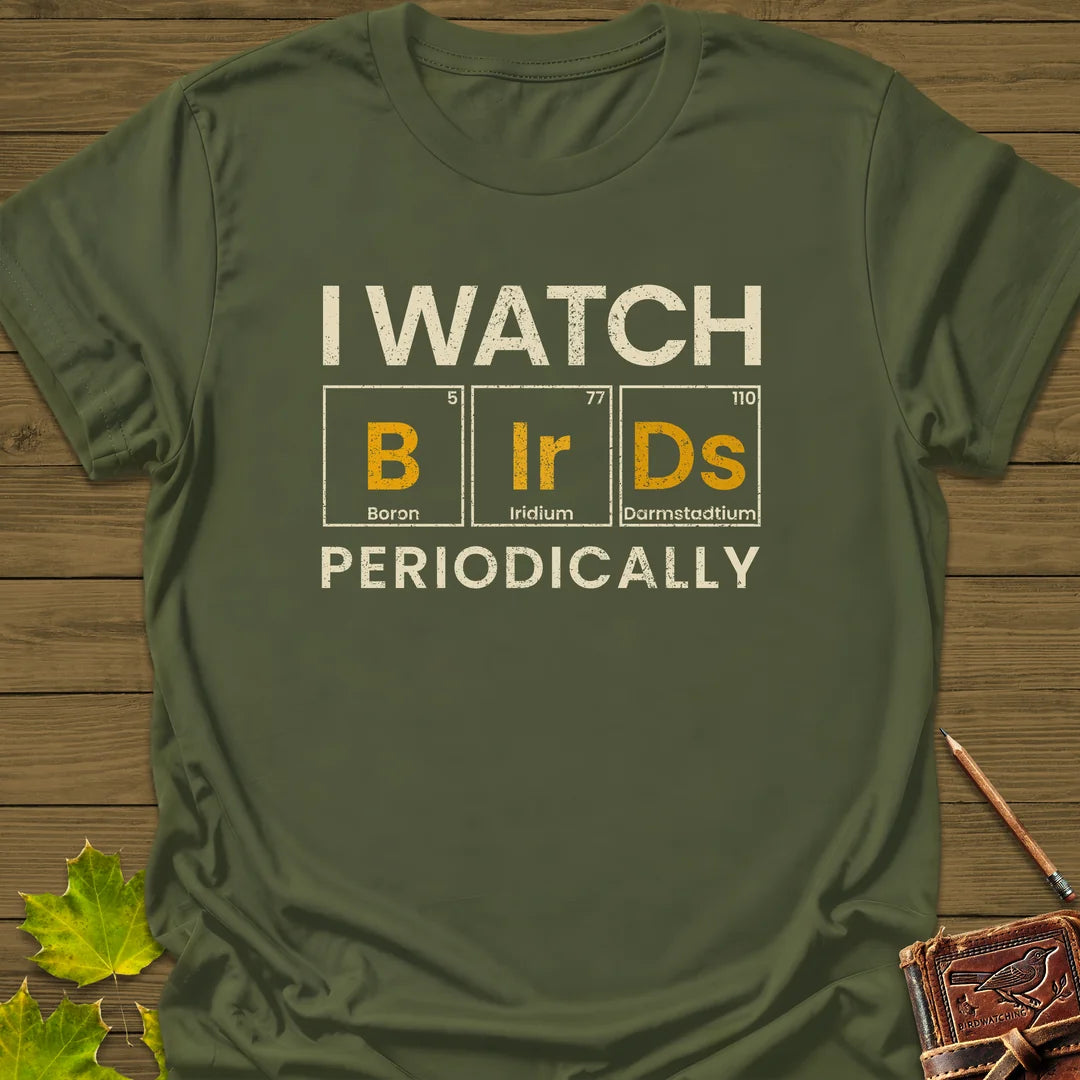 Watch Birds Periodically T-Shirt in Military Green