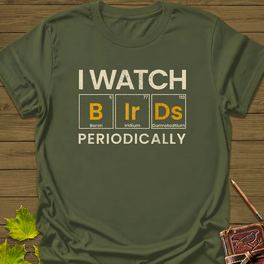 Watch Birds Periodically T-Shirt in Military Green