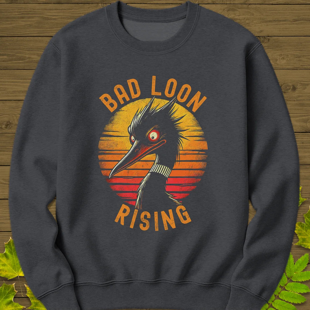 Bad Loon Rising Sweatshirt in Dark Heather