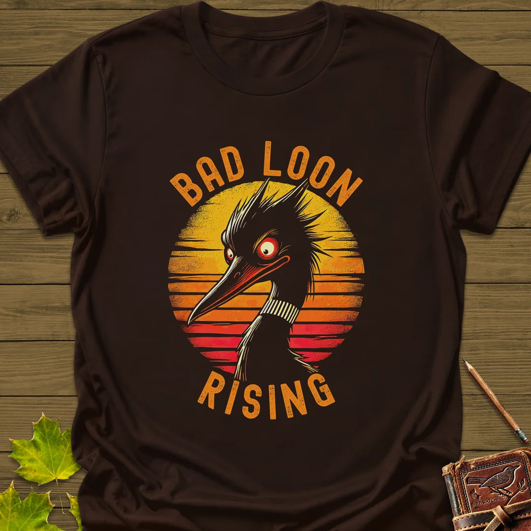 Bad Loon Rising T-Shirt in Dark Chocolate