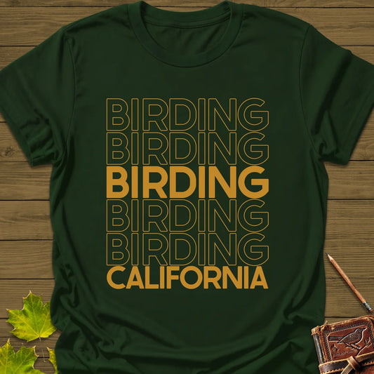 Birding California T-Shirt in Forest Green