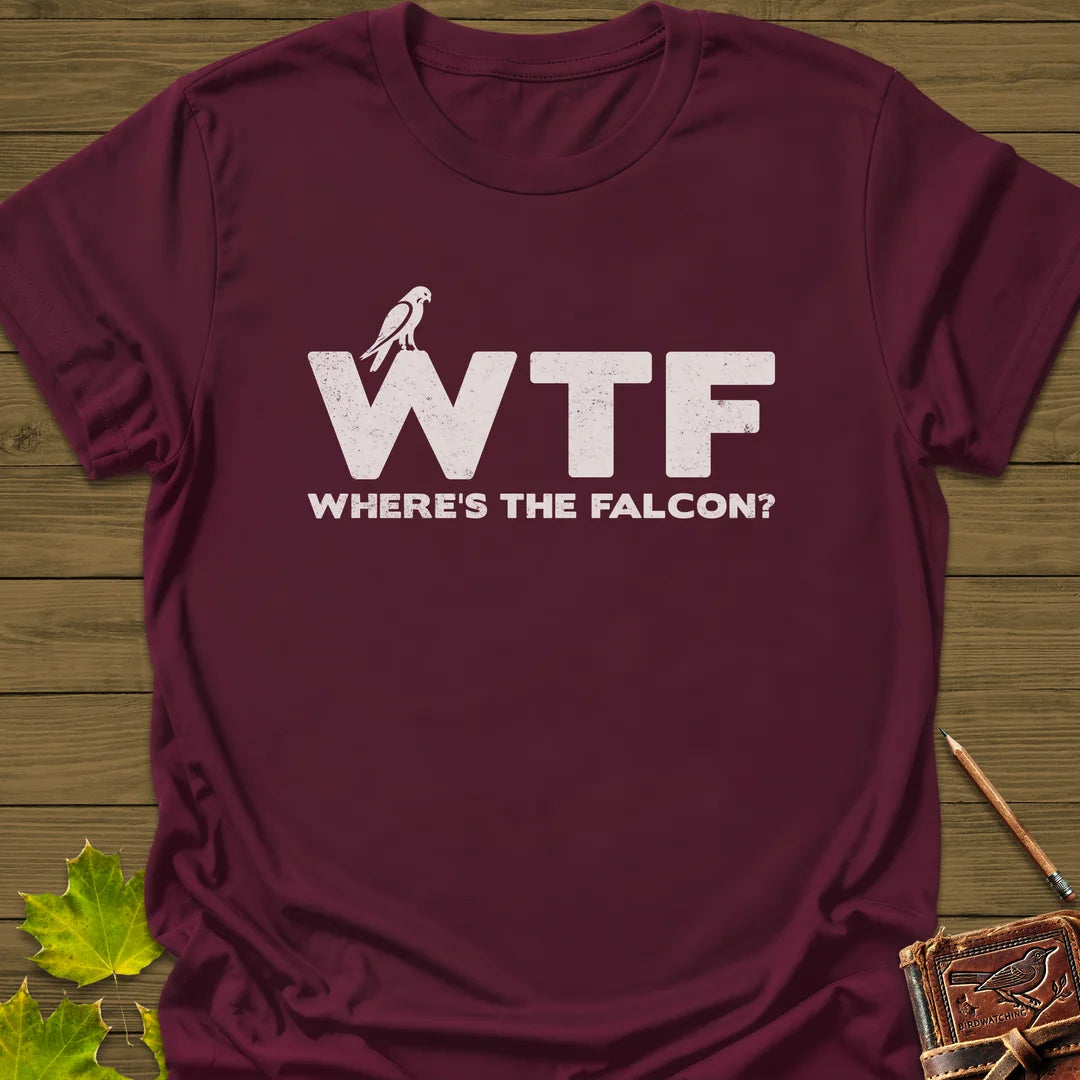 Where's The Falcon T-Shirt in Maroon