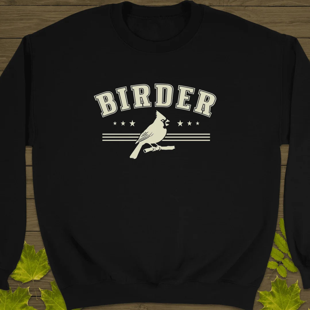 Retro Birder Logo Sweatshirt in Black