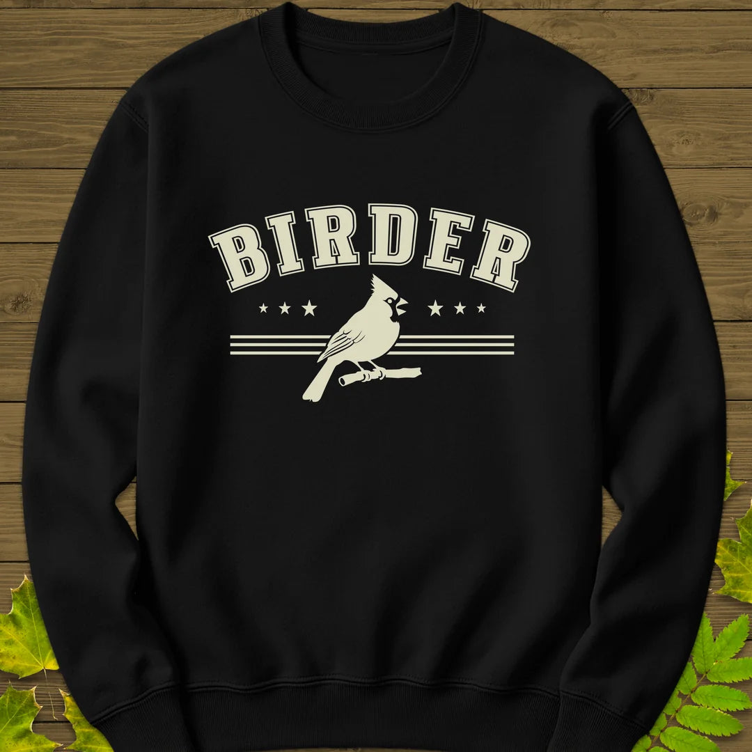 Retro Birder Logo Sweatshirt in Black