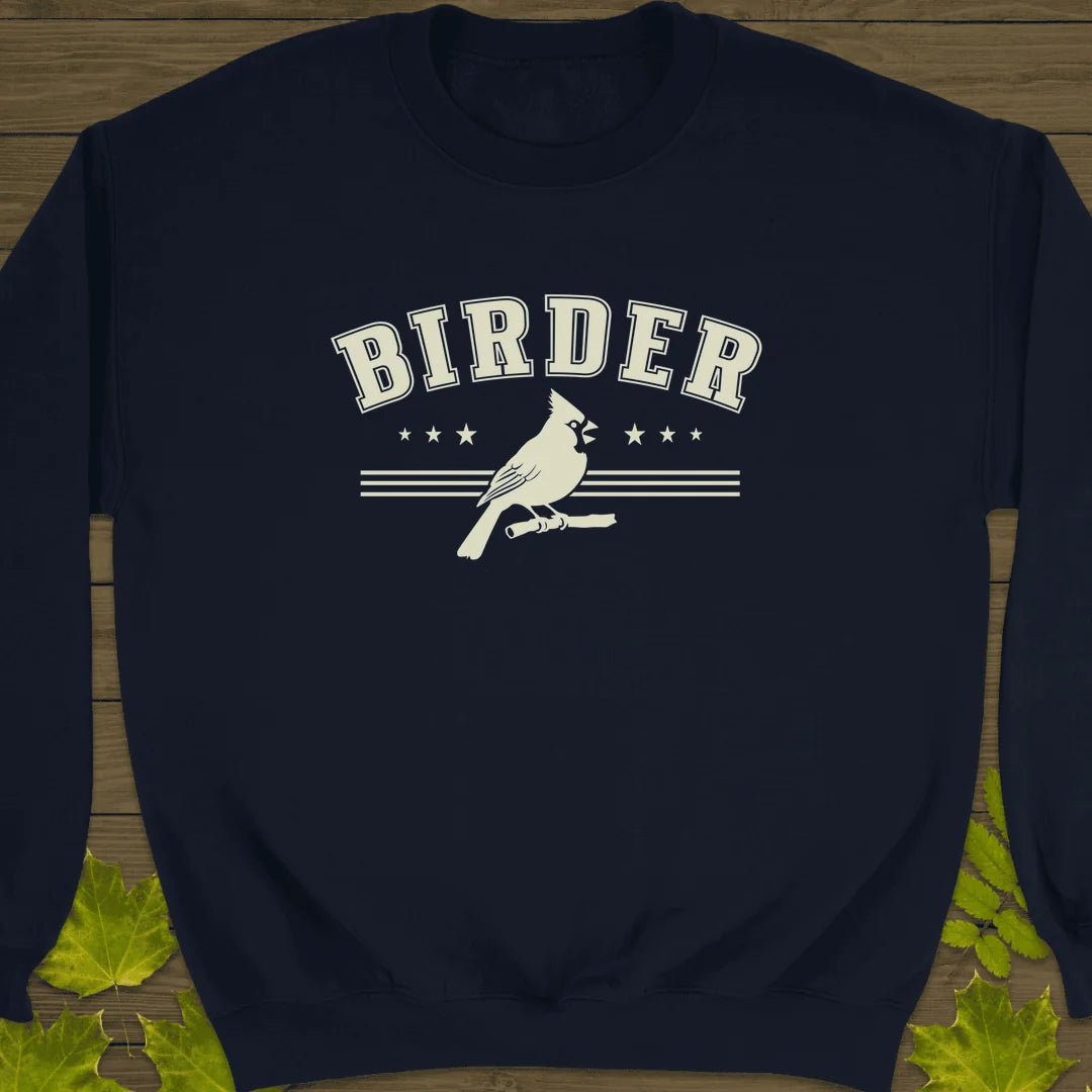 Retro Birder Logo Sweatshirt in Navy