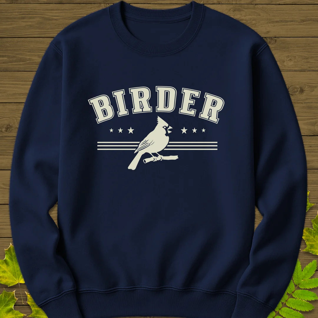Retro Birder Logo Sweatshirt in Navy