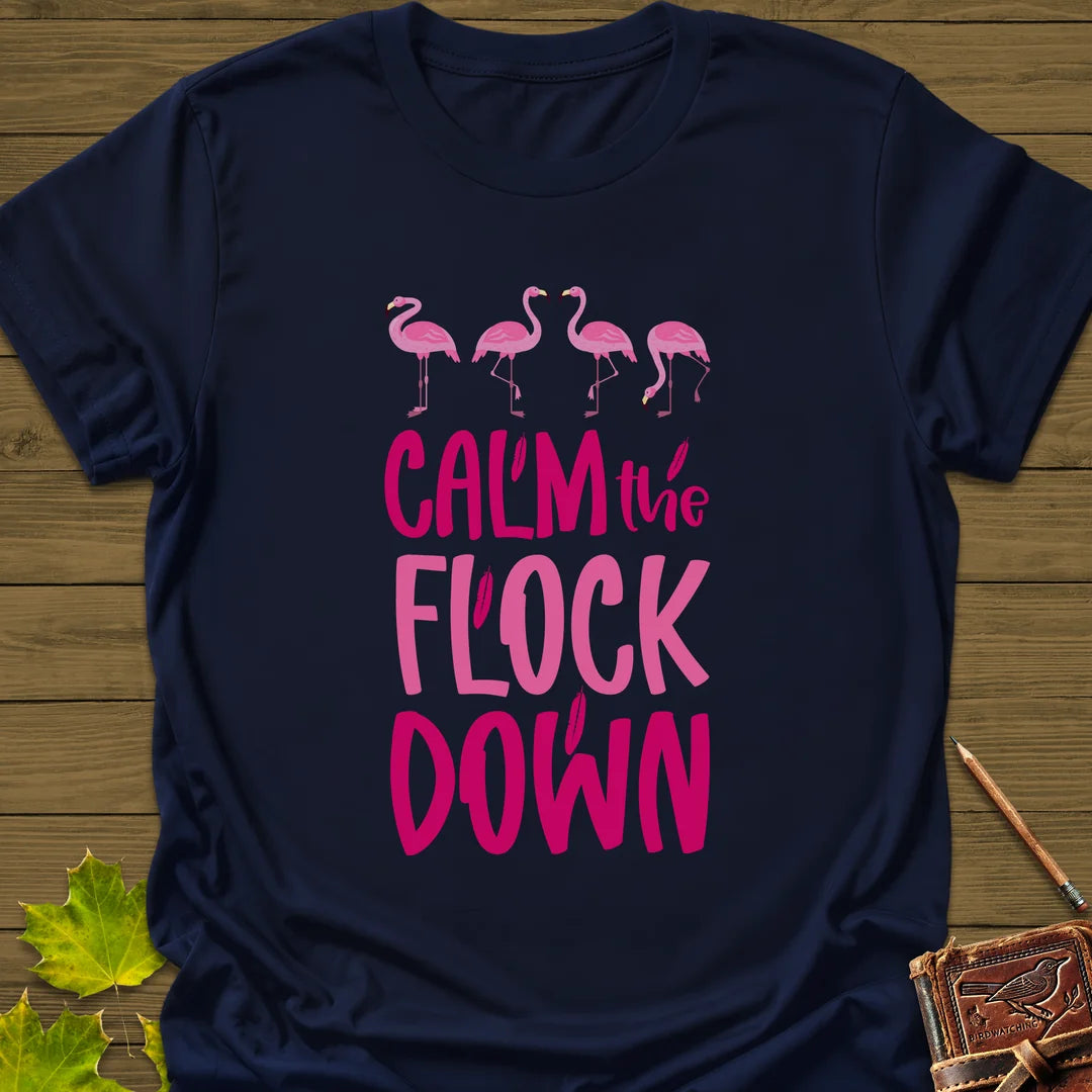 Calm The Flock T-Shirt in Navy
