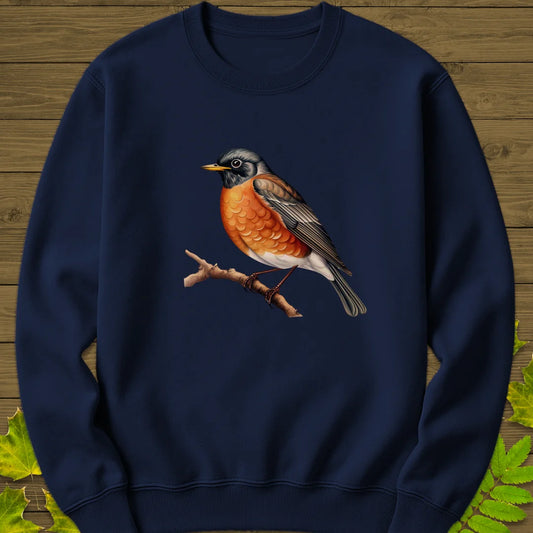 Rustic Robin Sweatshirt in Navy