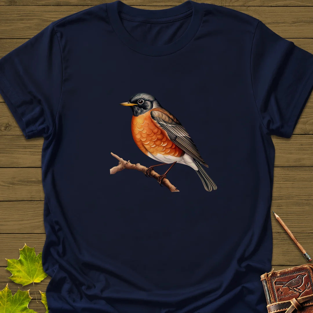 Rustic Robin T-Shirt in Navy