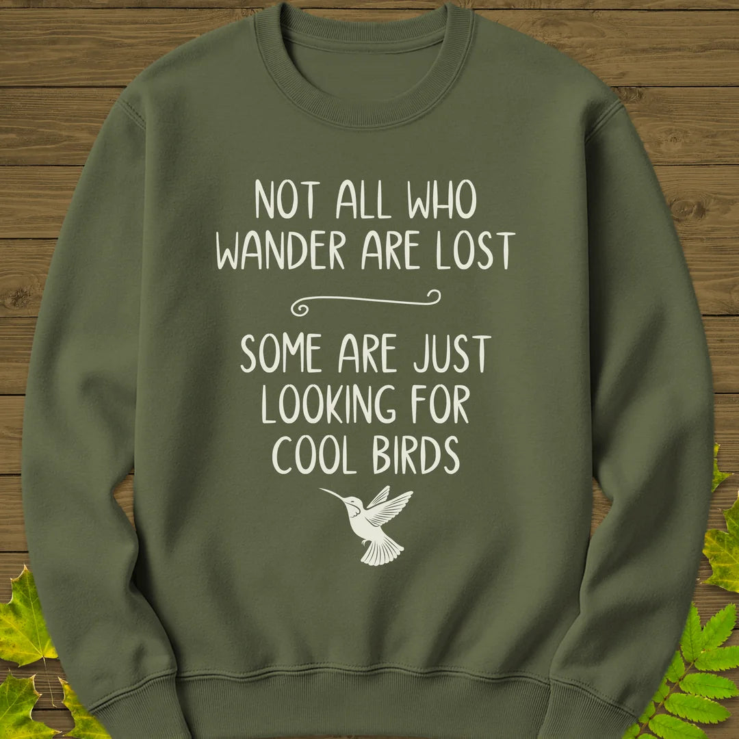 Cool Birds Sweatshirt in Military Green