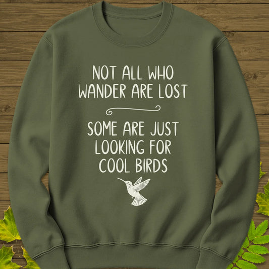 Cool Birds Sweatshirt in Military Green