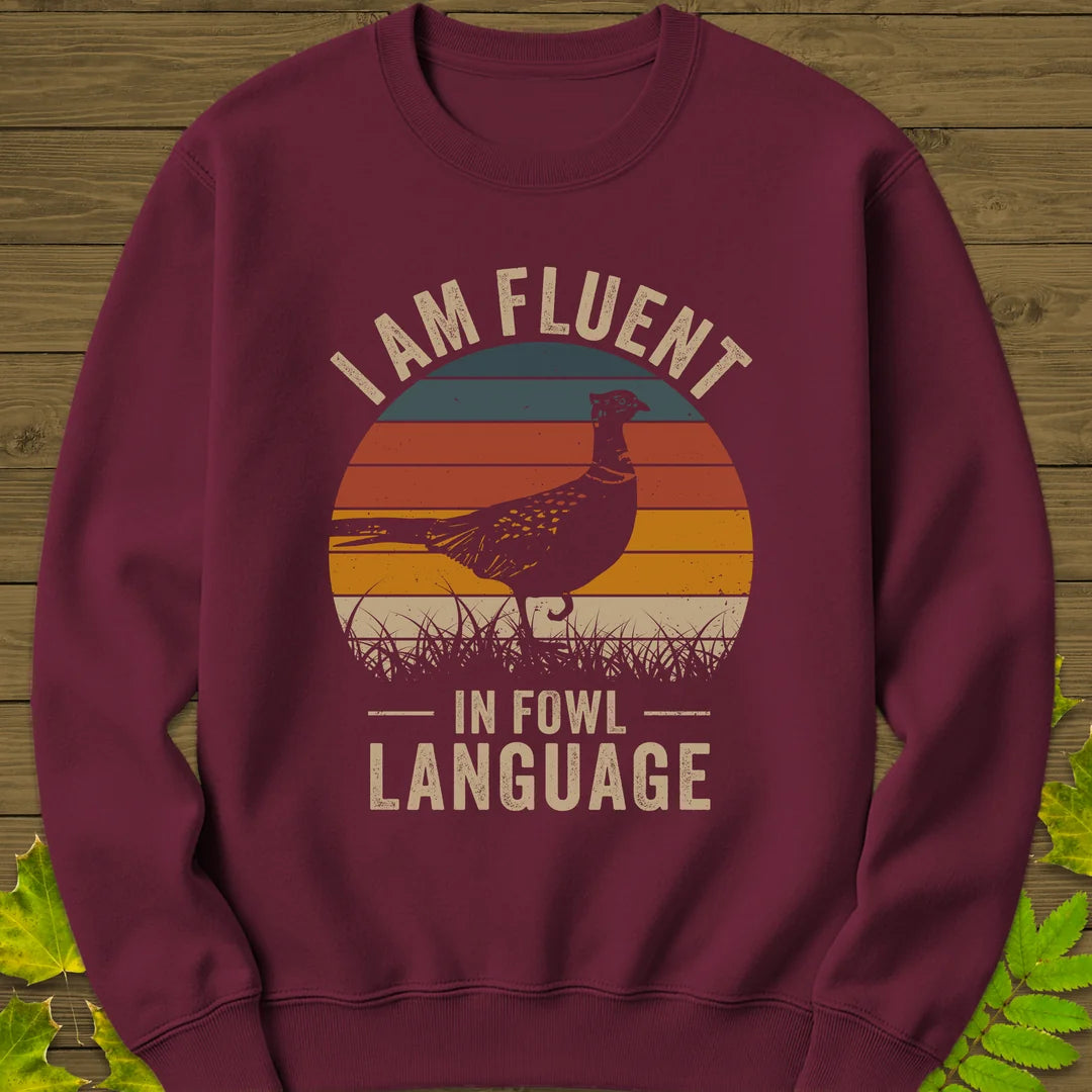 Fowl Language Sweatshirt in Maroon