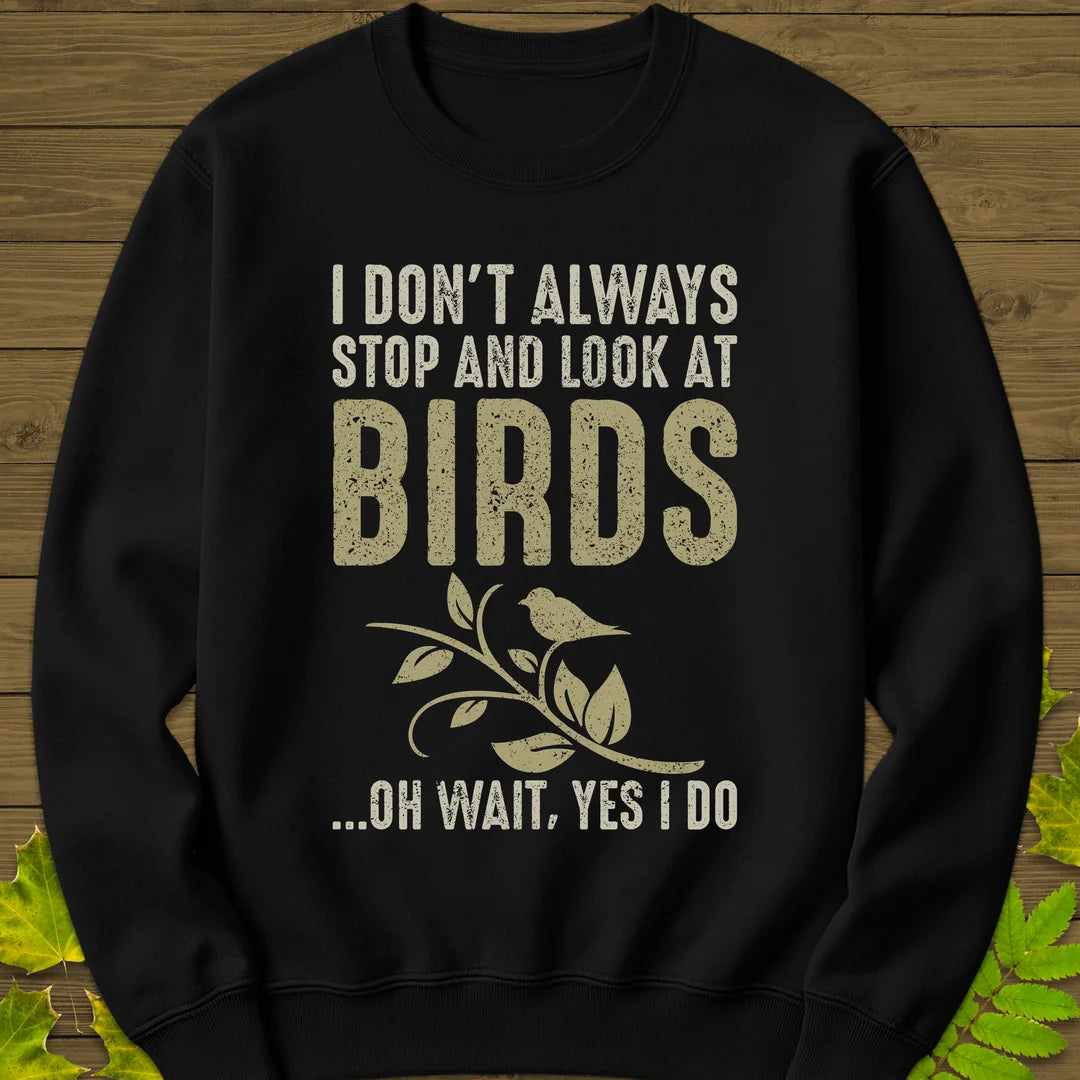 Stop For Birds Sweatshirt in Black