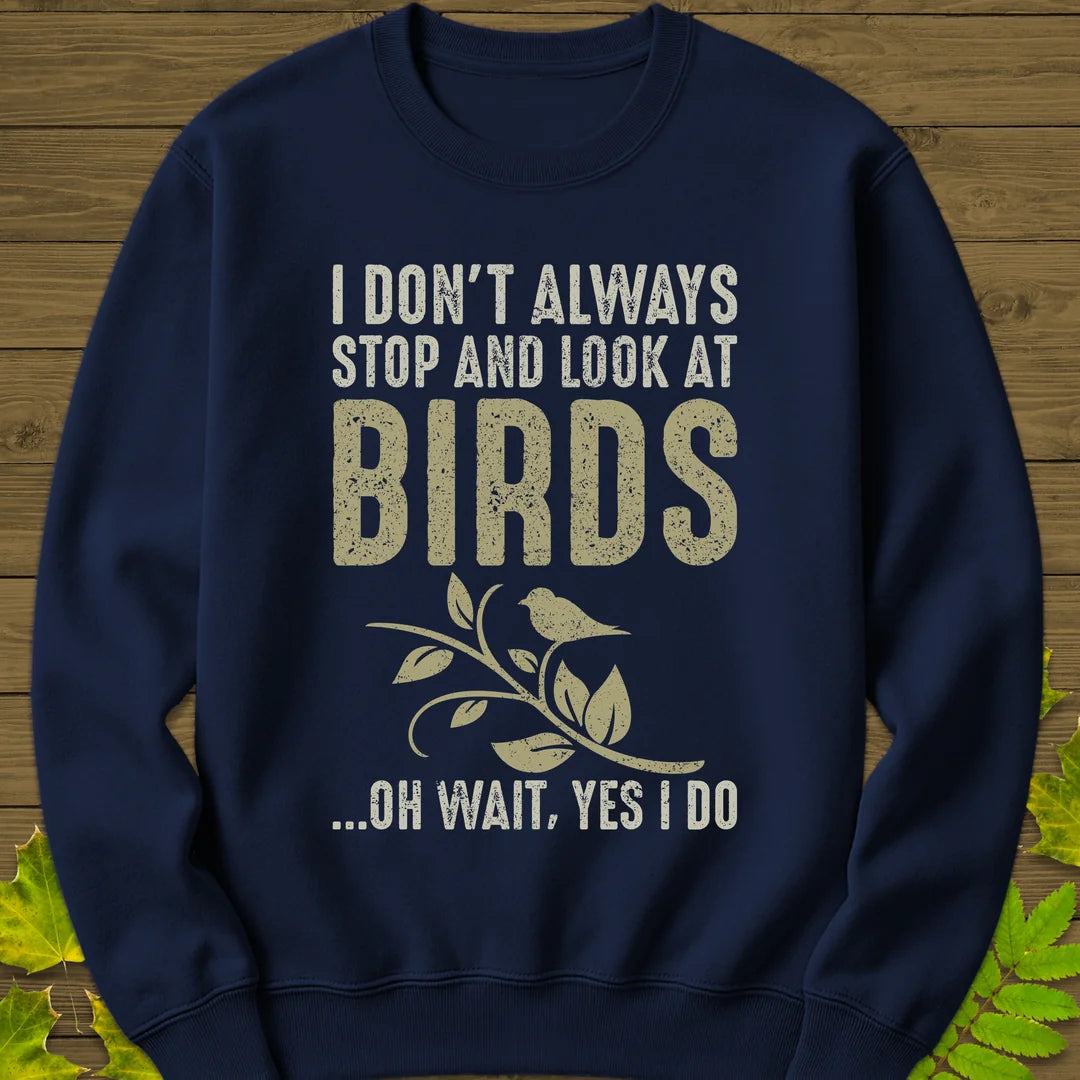 Stop For Birds Sweatshirt in Navy