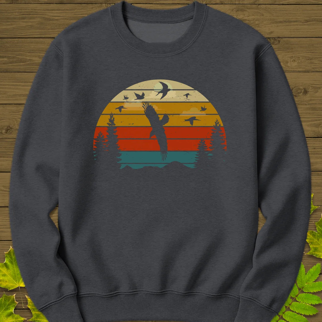 Sunset Migration Sweatshirt in Dark Heather