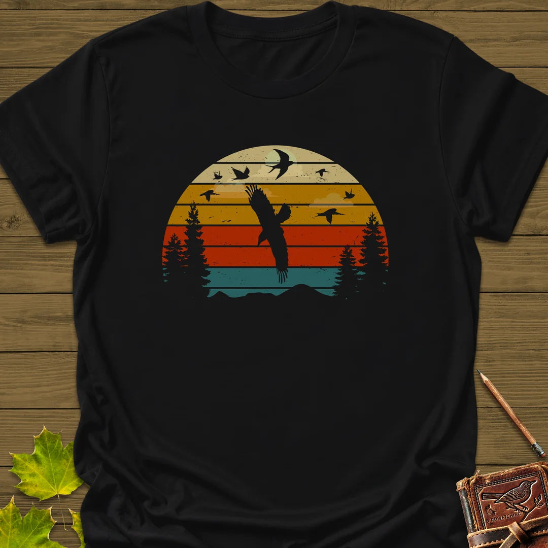 Sunset Migration T-Shirt in Black