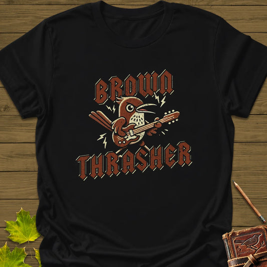Brown Thrasher T-Shirt in Black