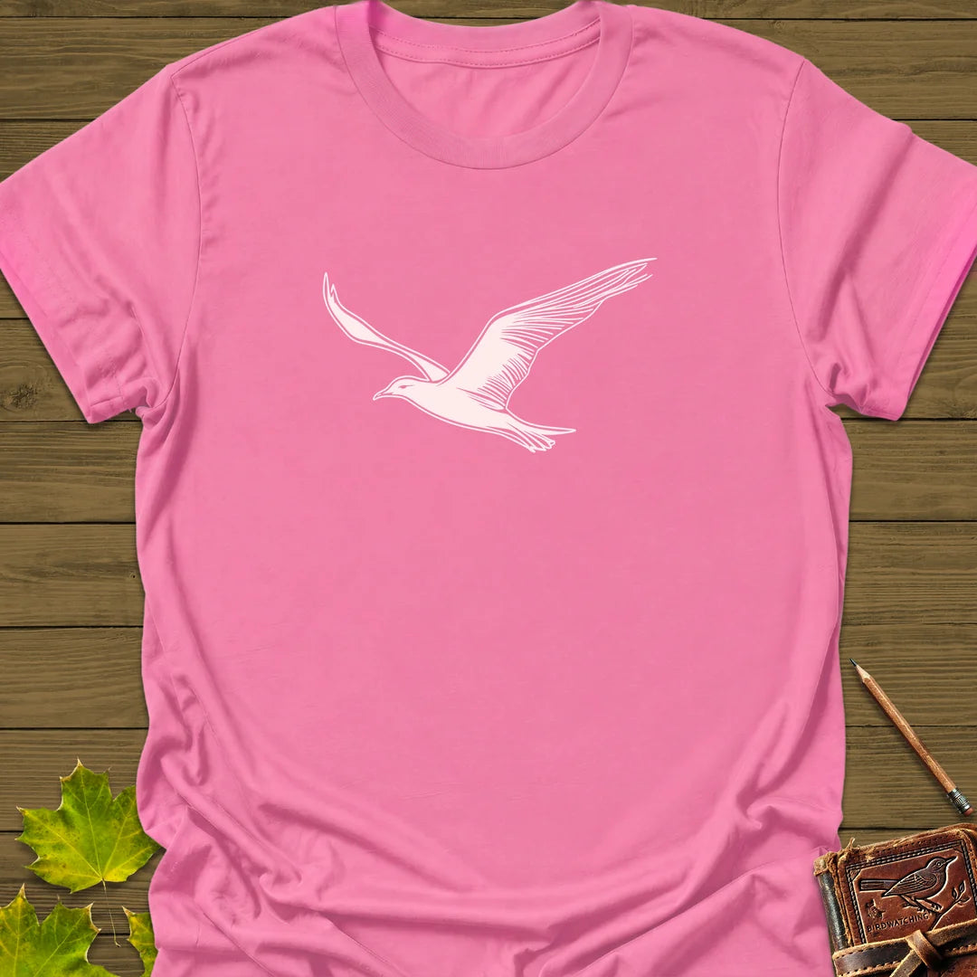 Open Skies Seagull T-Shirt in Azalea