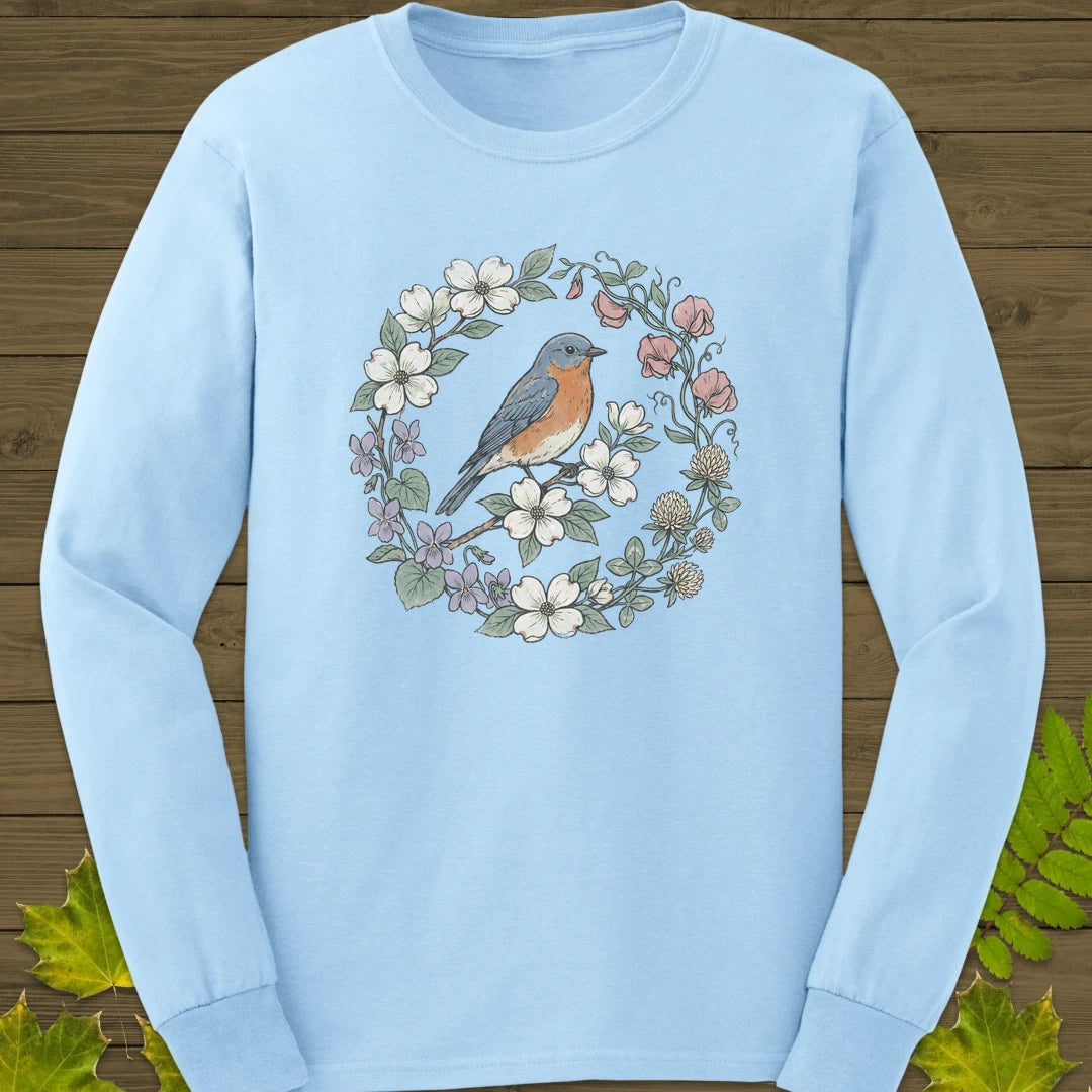 Blue & Bloom Long Sleeve Light Blue