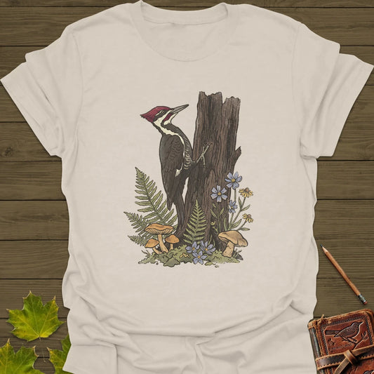 Pileated Woodpecker T-Shirt Natural