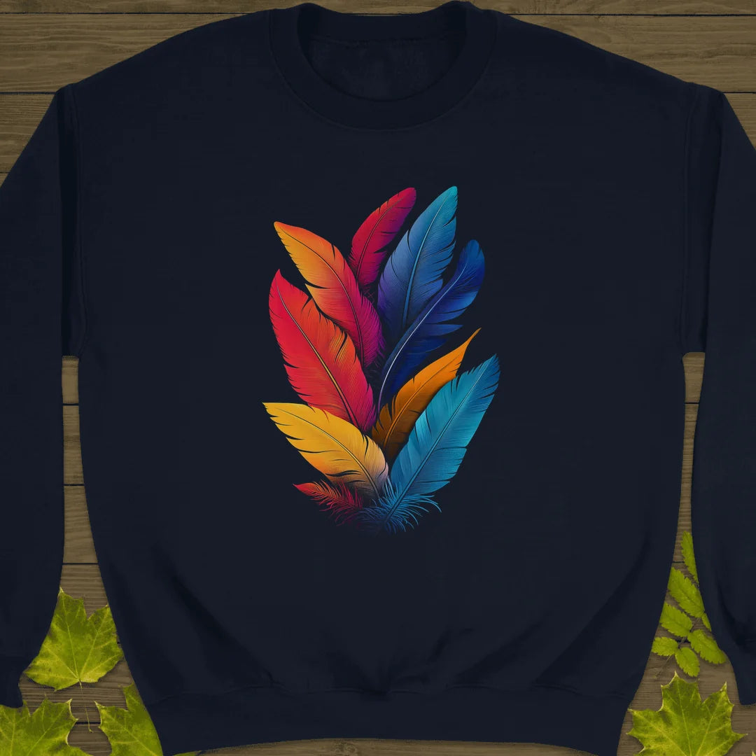 Vivid Plumes Sweatshirt in Navy