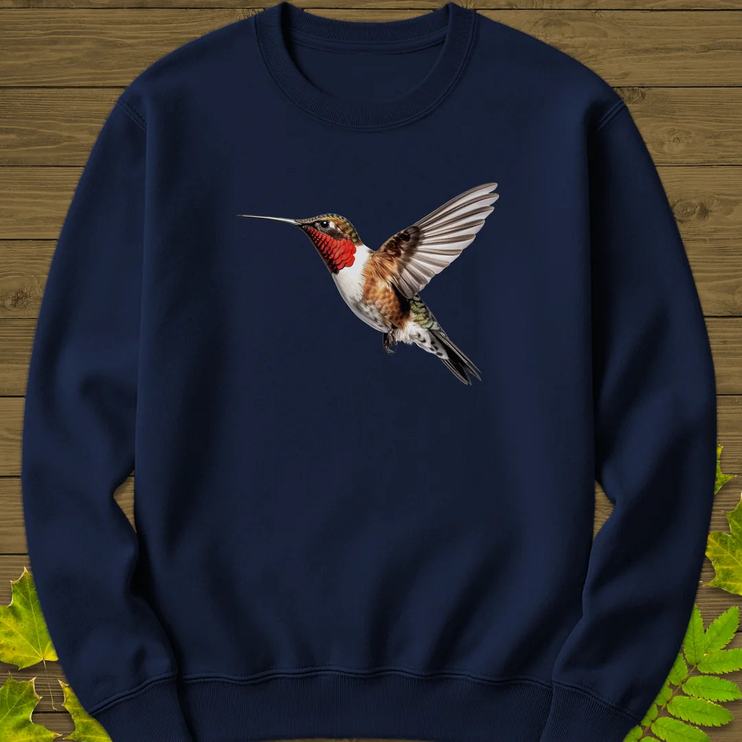 Ruby-throated Hummingbird Sweatshirt in Navy