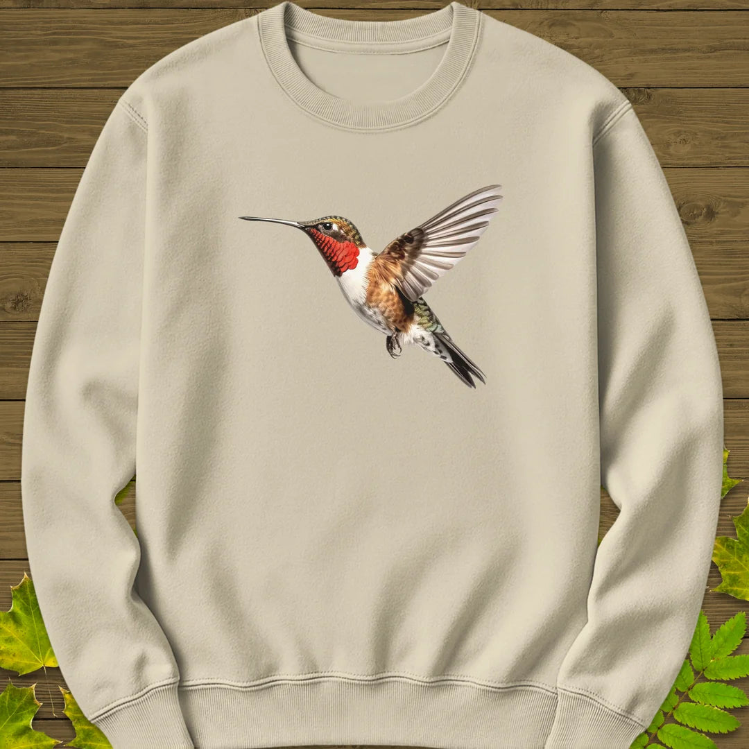 Ruby-throated Hummingbird Sweatshirt in Sand
