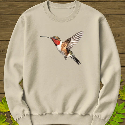 Ruby-throated Hummingbird Sweatshirt in Sand