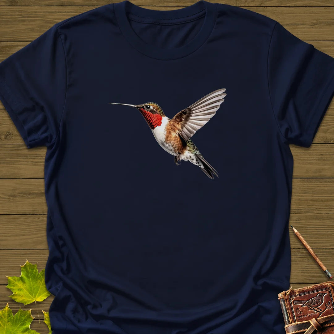 Ruby-throated Hummingbird T-Shirt in Navy