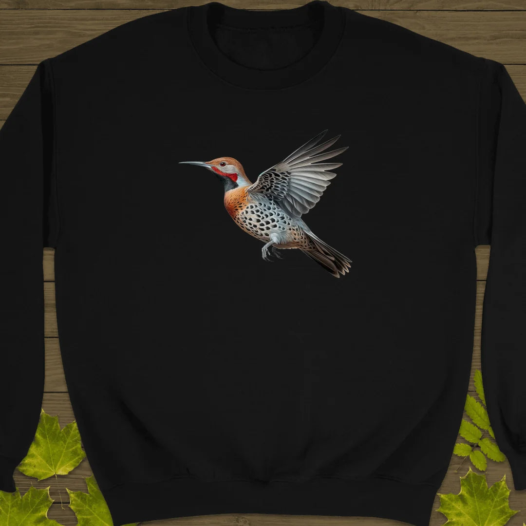 Artistic Northern Flicker Sweatshirt in Black