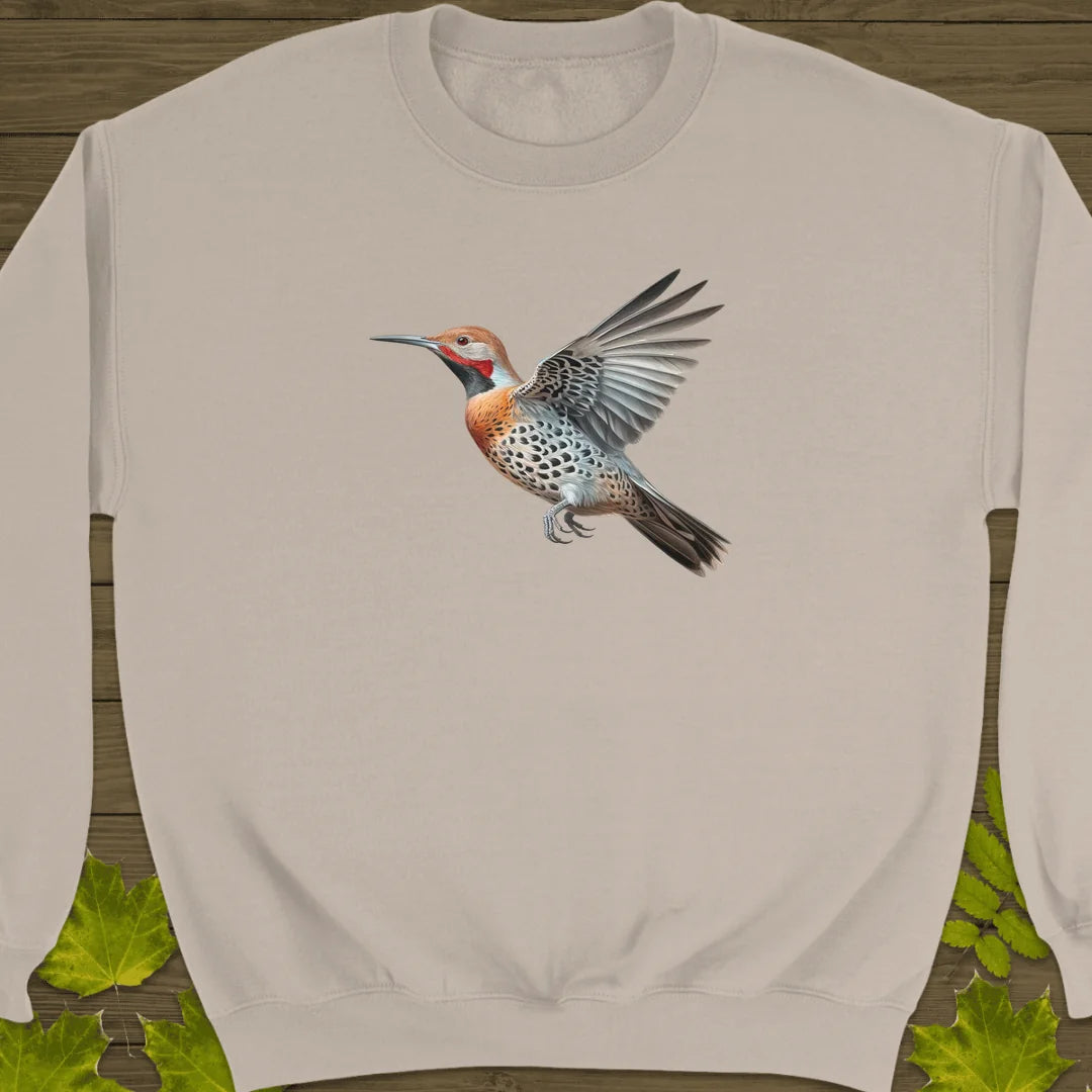 Artistic Northern Flicker Sweatshirt in Sand