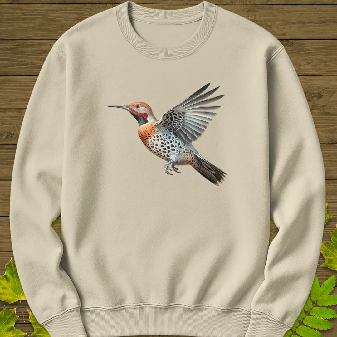 Artistic Northern Flicker Sweatshirt in Sand