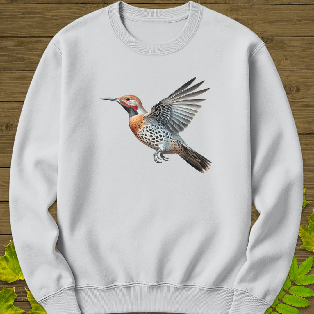 Artistic Northern Flicker Sweatshirt in White