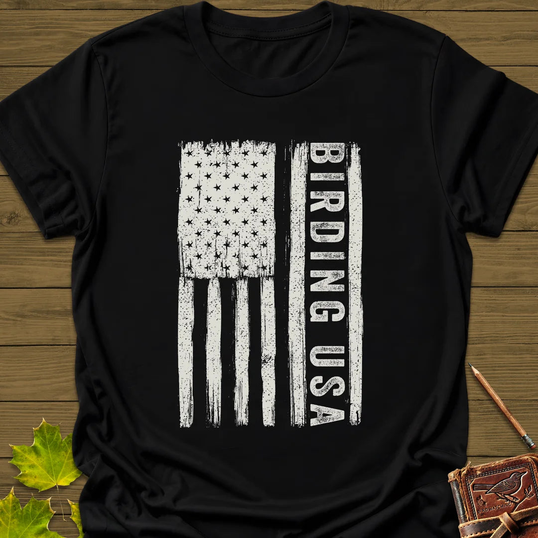 Birding USA T-Shirt in Black