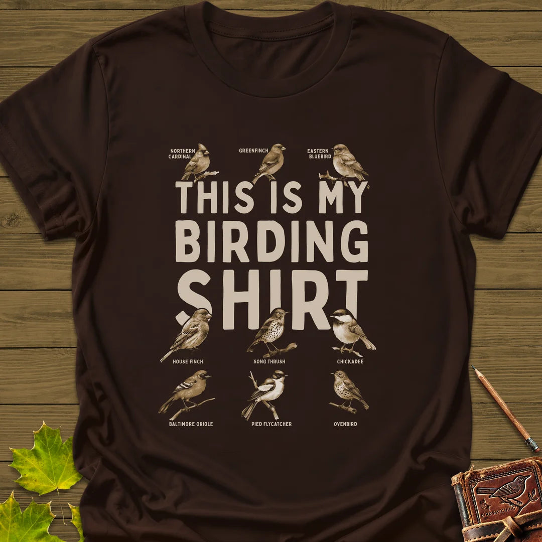 My Birding T-Shirt in Dark Chocolate