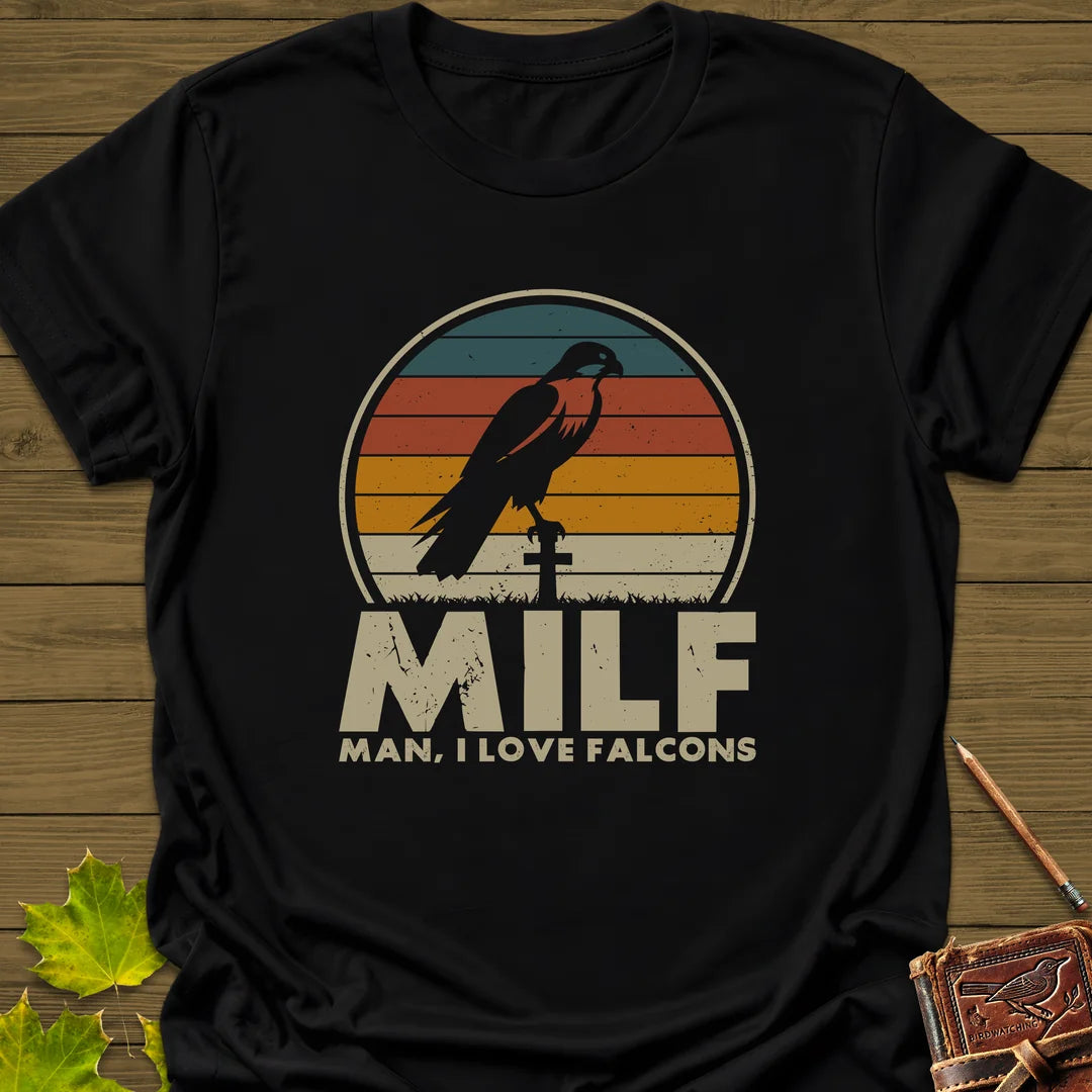 Man, I Love Falcons T-Shirt in Black