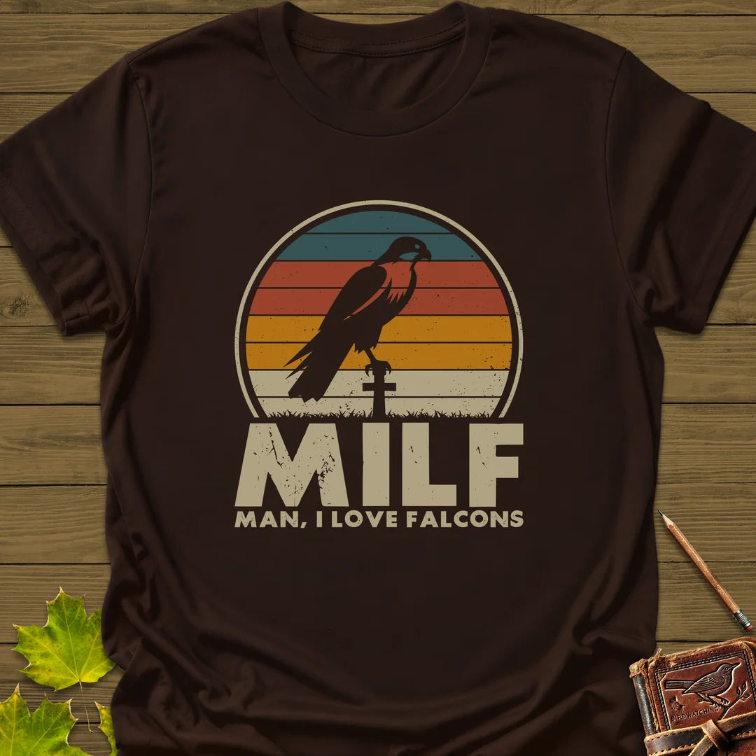 Man, I Love Falcons T-Shirt in Dark Chocolate
