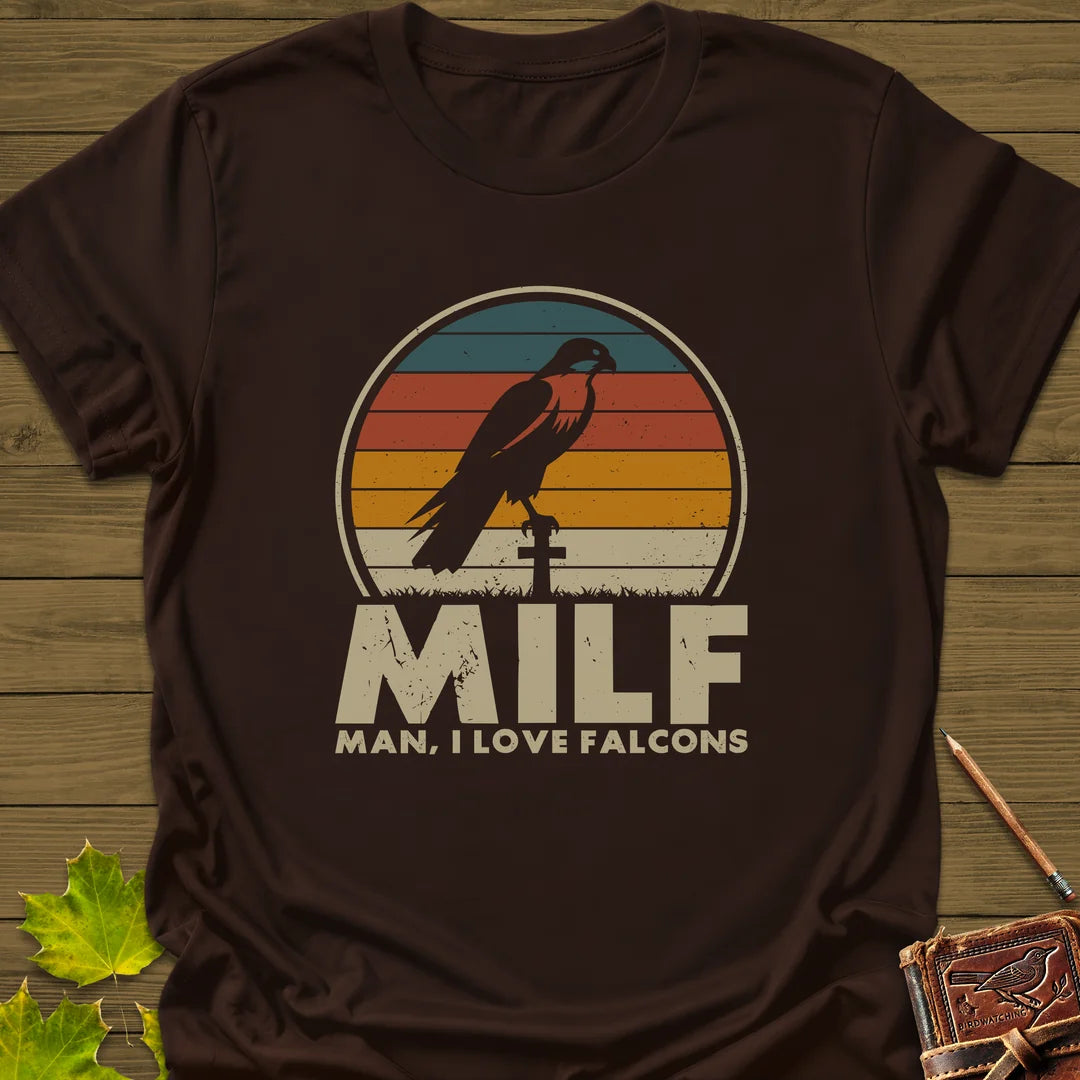 Man, I Love Falcons T-Shirt in Dark Chocolate