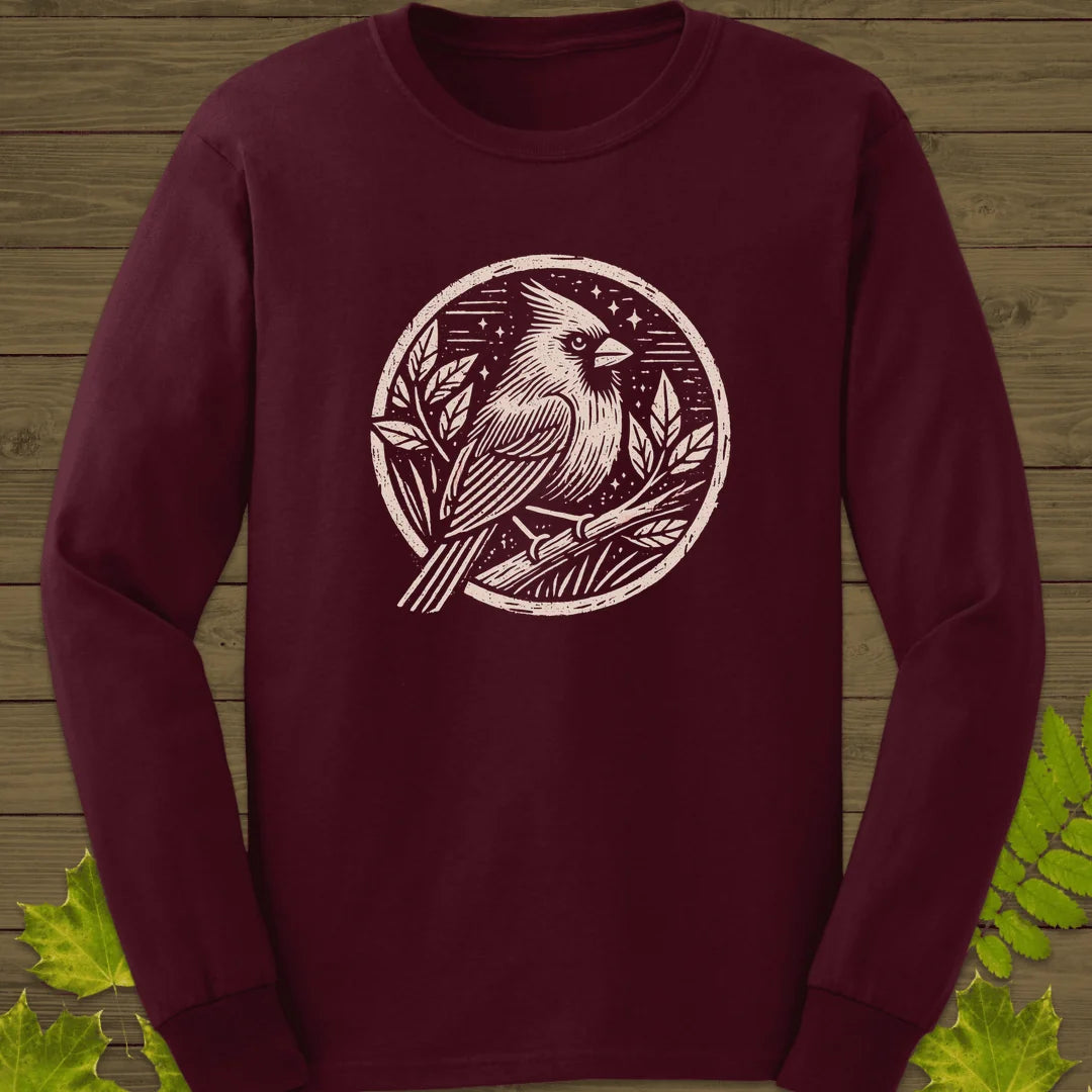 Celestial Cardinal Long Sleeve in Maroon