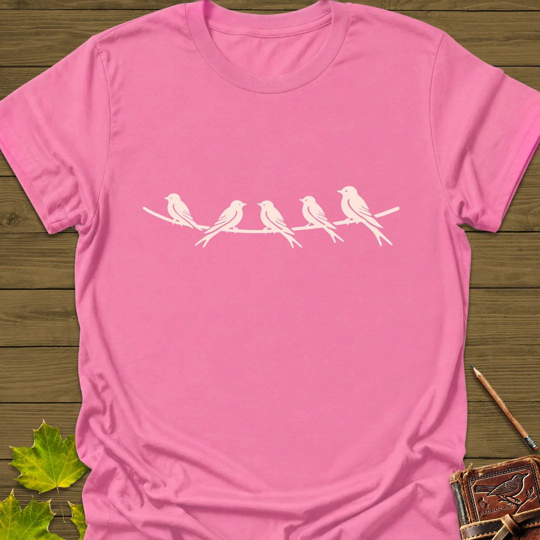 Elegant Perch T-Shirt in Azalea